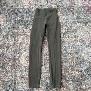 Lululemon Wunder Train High-Rise Tight 25" Size 2 W5CQDS‎ Olive Green
